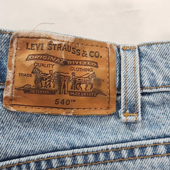 Levi's Loose Fit Denim Jean 44x30 Vintage 1998 Faded Baggy - Picture 2 of 5